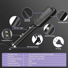 Load image into Gallery viewer, Hot Selling 2-in-1 Straightener Brush for All Hair Types