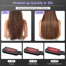 Load image into Gallery viewer, Hot Selling 2-in-1 Straightener Brush for All Hair Types