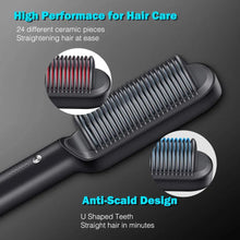 Load image into Gallery viewer, Hot Selling 2-in-1 Straightener Brush for All Hair Types
