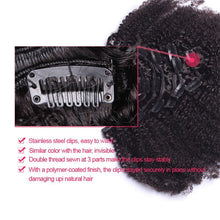 Load image into Gallery viewer, Realistic 4B/4C Virgin Hair Kinky Curly Clip in Extension - Natural Glam