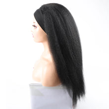 Load image into Gallery viewer, Long Kinky Straight Headband Wig For Black Women