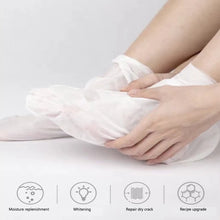 Load image into Gallery viewer, Celebrity Secret Exfoliating Foot Mask Socks to Repair Cracked Heels.