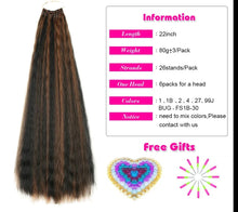 Load image into Gallery viewer, Undetectable Pre-Looped Yaki Crochet Hair Extension