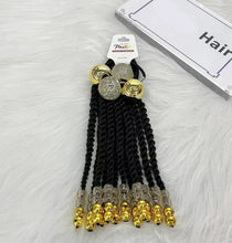 Load image into Gallery viewer, Kids Braided Ponytail with Beads and 6inch Bow