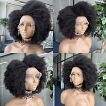 Load image into Gallery viewer, Realistic Afro Kinky Human Hair Lace Front Wig with Natural Hairline