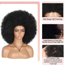 Load image into Gallery viewer, Gluless Afro Curly Wig for Black Women
