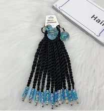 Load image into Gallery viewer, Kids Braided Ponytail with Beads and 6inch Bow