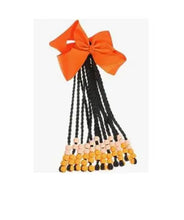Load image into Gallery viewer, Kids Braided Ponytail with Beads and 6inch Bow