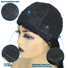 Load image into Gallery viewer, Rihanna Style 100% Human Hair Straight Brazilian Bob Wig with Bangs