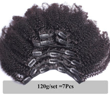 Load image into Gallery viewer, Realistic 4B/4C Virgin Hair Kinky Curly Clip in Extension - Natural Glam