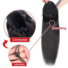 Load image into Gallery viewer, 100% 12A Brazilian Remy Human Hair Drawstring Ponytail