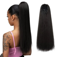 Load image into Gallery viewer, SOLD OUT. Stylish Women's Drawstring 24-inch YaKi Straight Ponytail Extension