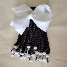 Load image into Gallery viewer, Kids Braided Ponytail with Beads and 6inch Bow