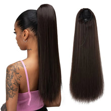 Load image into Gallery viewer, SOLD OUT. Stylish Women's Drawstring 24-inch YaKi Straight Ponytail Extension