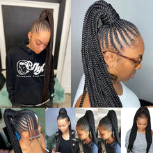 Load image into Gallery viewer, Secret Braided Drawstring Ponytail Extension for Black Women