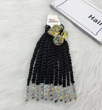 Load image into Gallery viewer, Kids Braided Ponytail with Beads and 6inch Bow