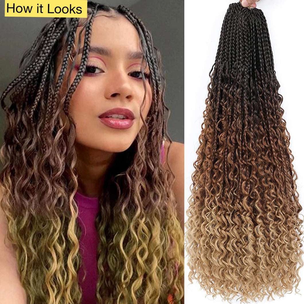 Influencer-style Bohemian Crochet braids