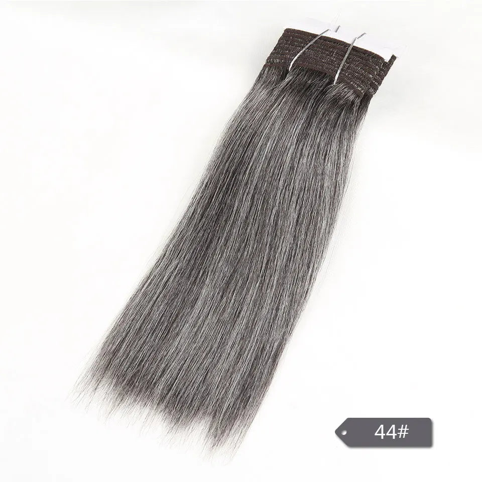 My Granny’s Secret: Straight Double Drawn Peruvian Remy Human Hair Grey Mix Bundles