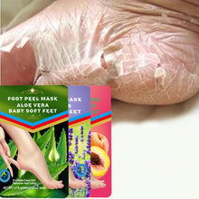 Load image into Gallery viewer, 2PCS Exfoliating Foot Peel Mask Pedicure Socks to Repair Cracked Heels
